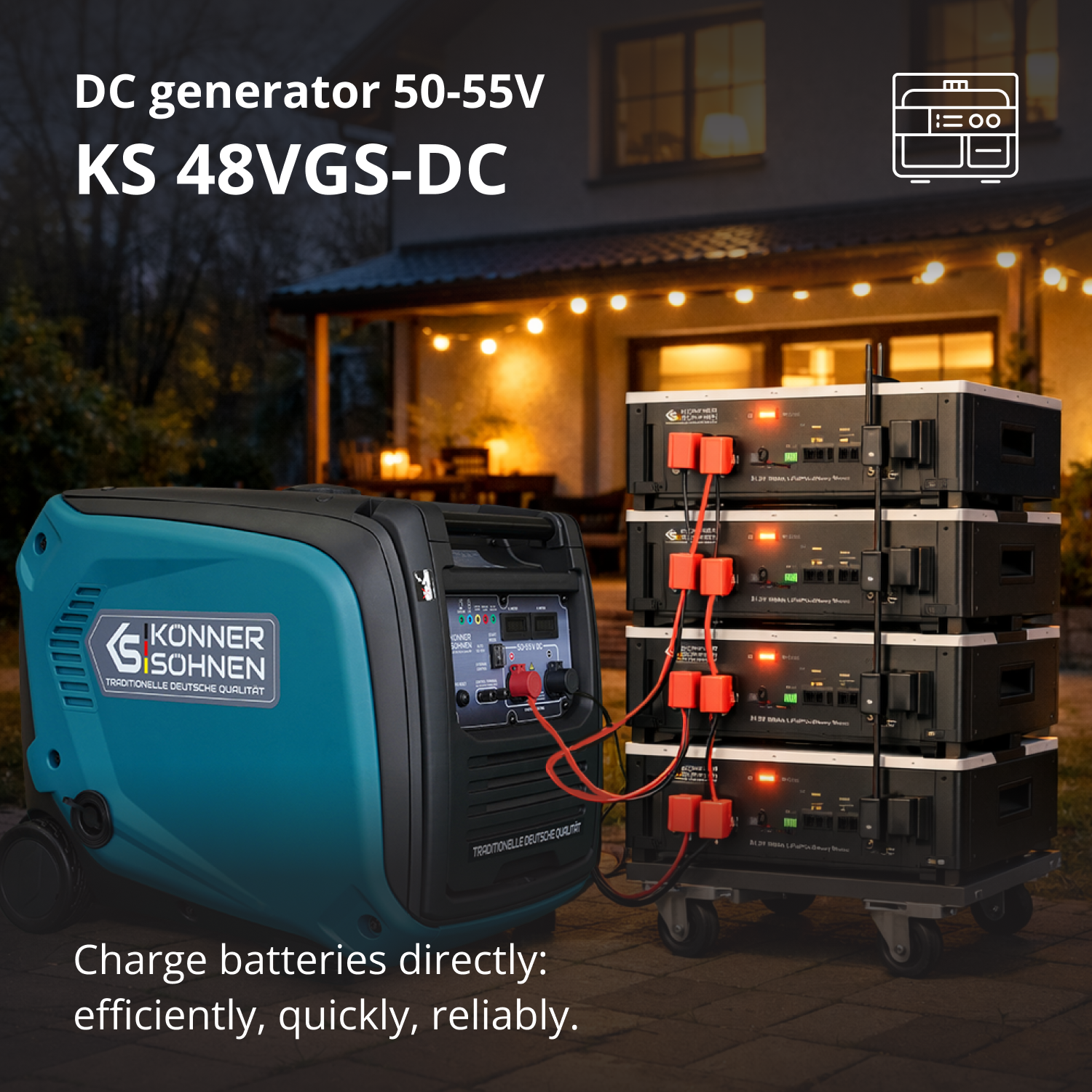 KS 48VGS-DC Direct current generator, version 50–55V