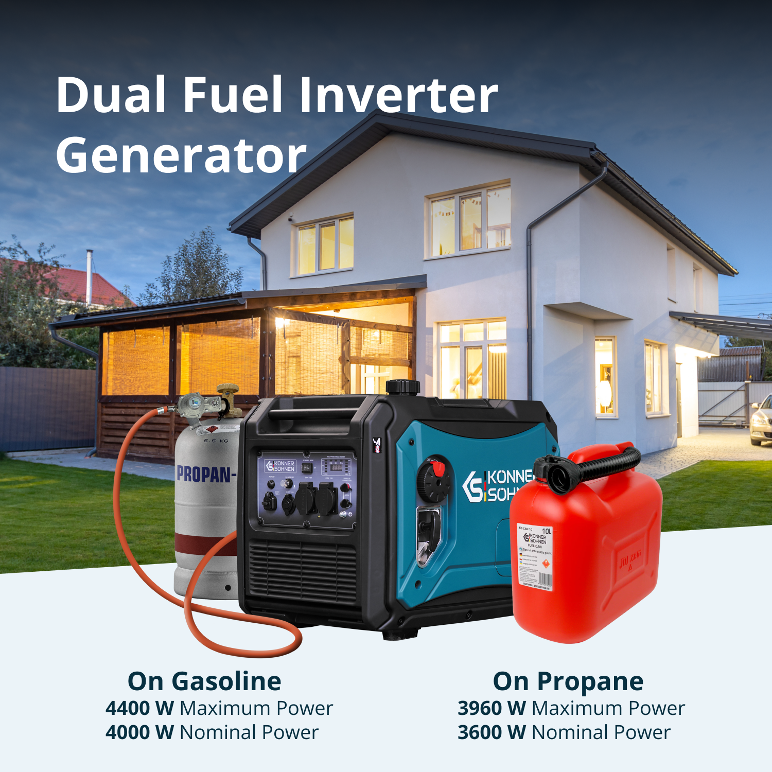 LPG/gasoline inverter generator KS 4000iEG S