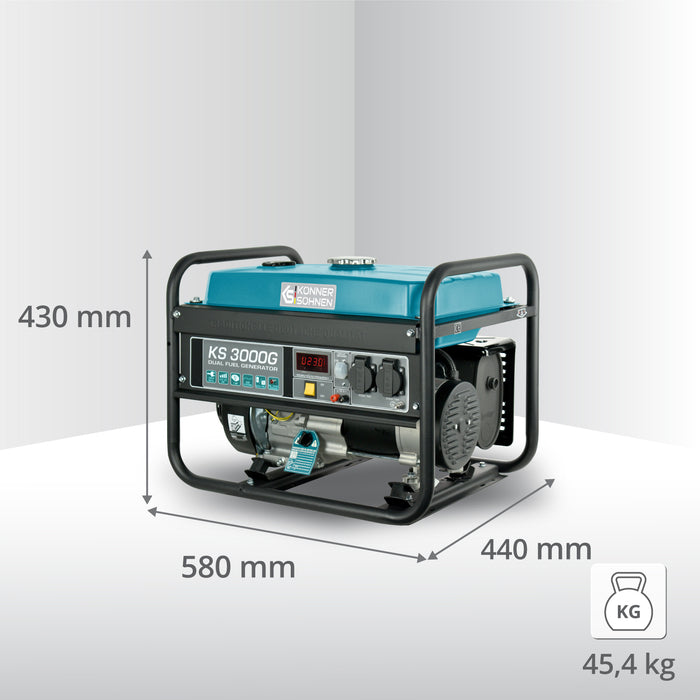 LPG/Benzininis generatorius "Könner & Söhnen" KS 3000G