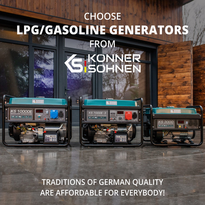 LPG/Benzininis generatorius "Könner & Söhnen" KS 3000G