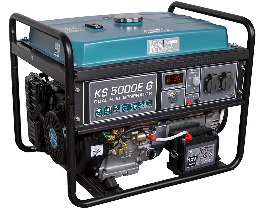 LPG/Benzininis generatorius "Könner & Söhnen" KS 5000E G