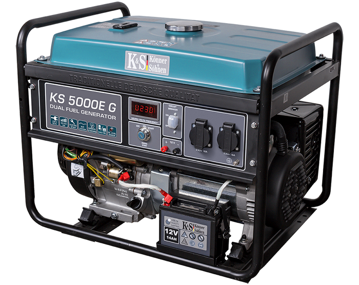 LPG/Benzininis generatorius "Könner & Söhnen" KS 5000E G