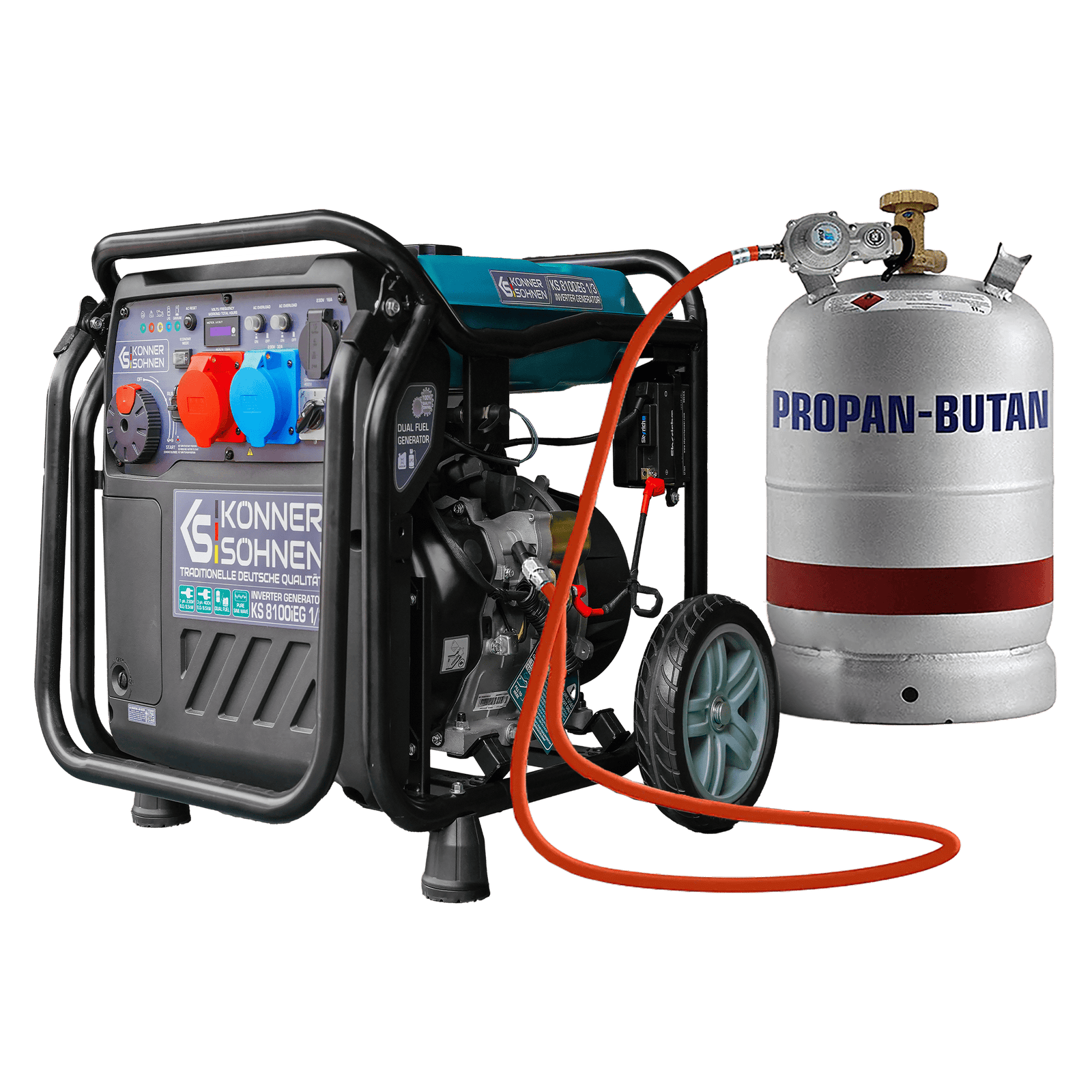 LPG/benzino inverterinis generatorius KS 8100iEG 1/3