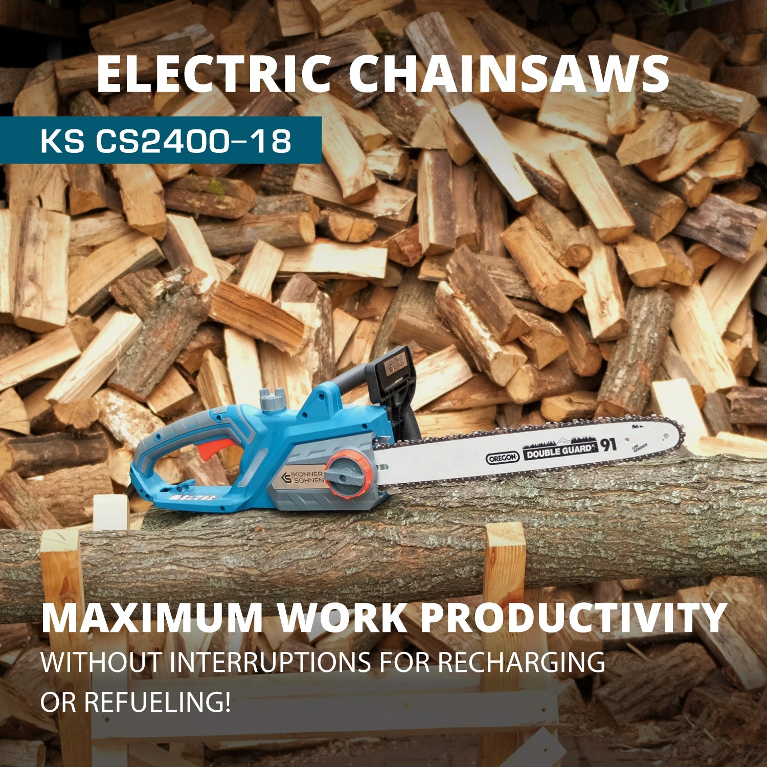 Elektrinis grandininis pjūklas KS CS2400-18