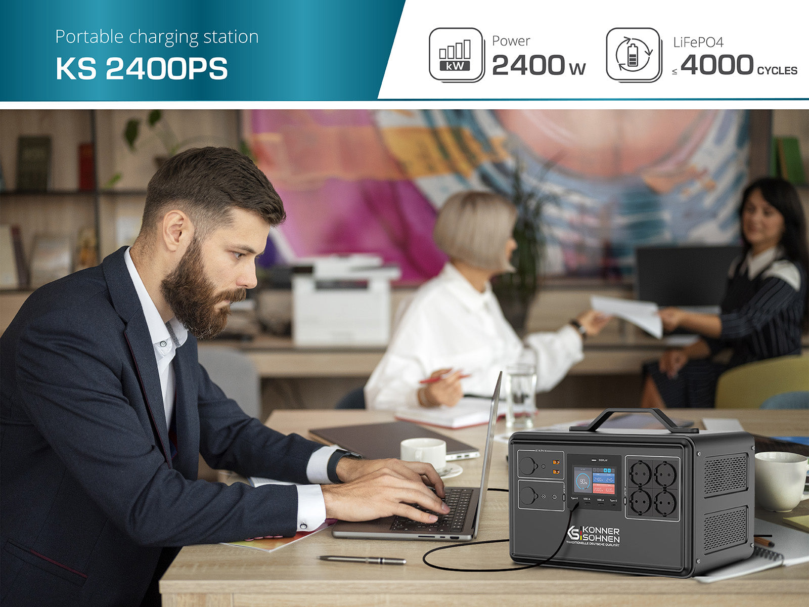 Nešiojama elektros stotis KS 2400PS