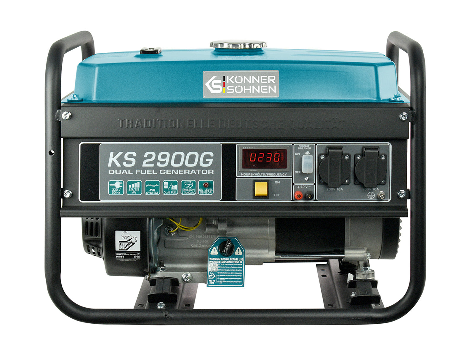 LPG/Benzininis generatorius "Könner & Söhnen" KS 2900G