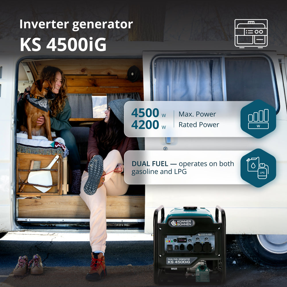 Dviejų Kuro Inverterinis Generatorius KS 4500iG