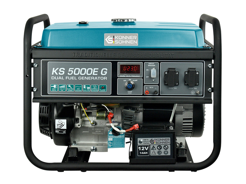 LPG/Benzininis generatorius "Könner & Söhnen" KS 5000E G