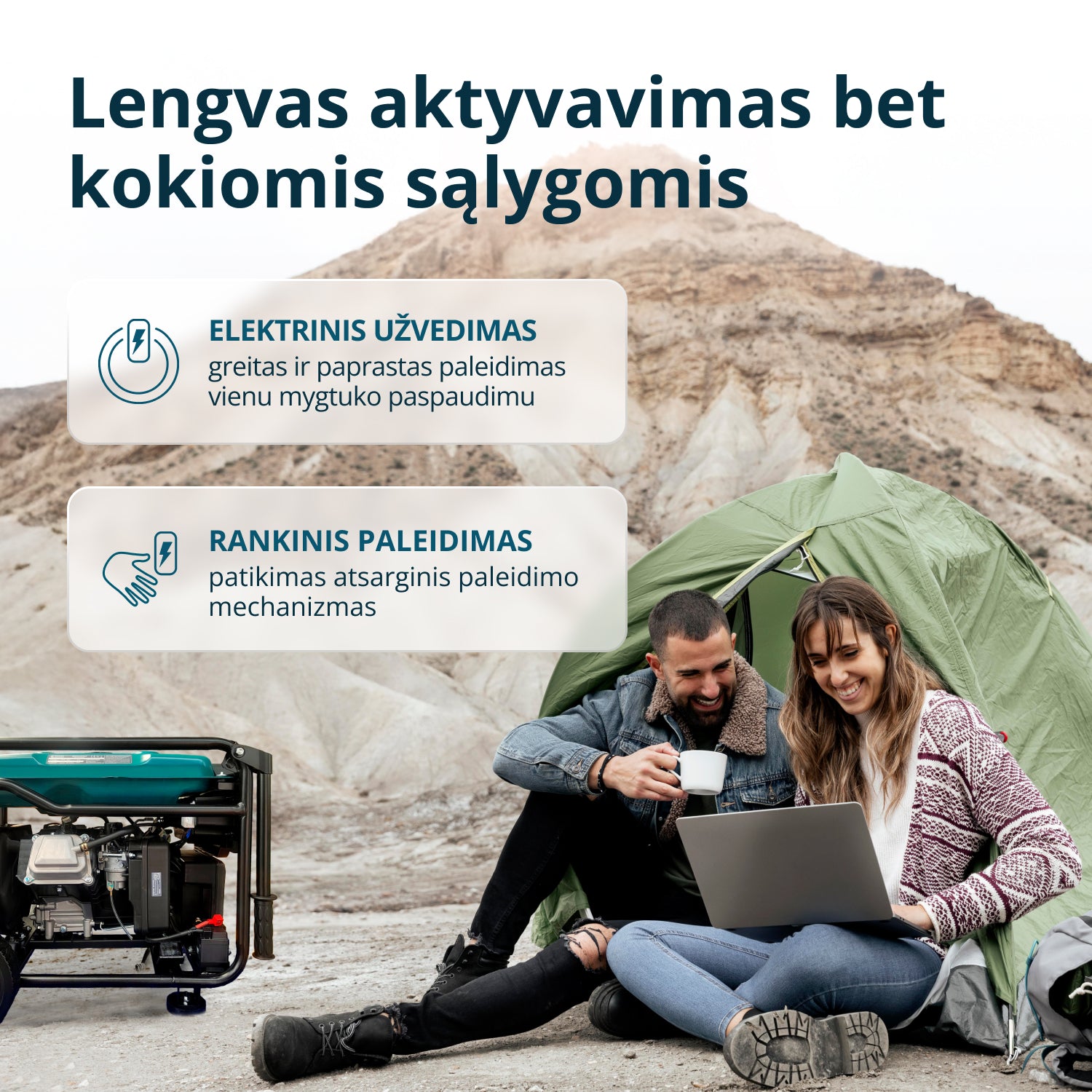 Inverterinis benzininis generatorius KS 6500iE