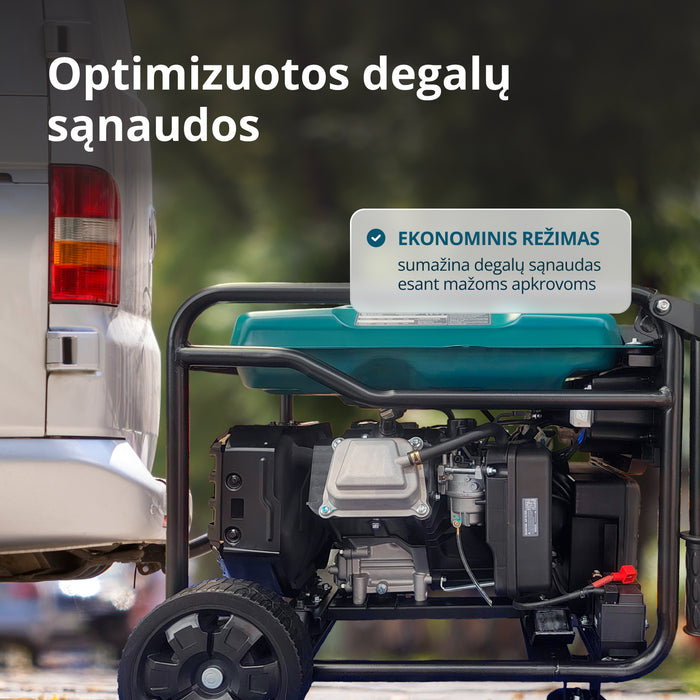 Inverterinis benzininis generatorius KS 6500iE
