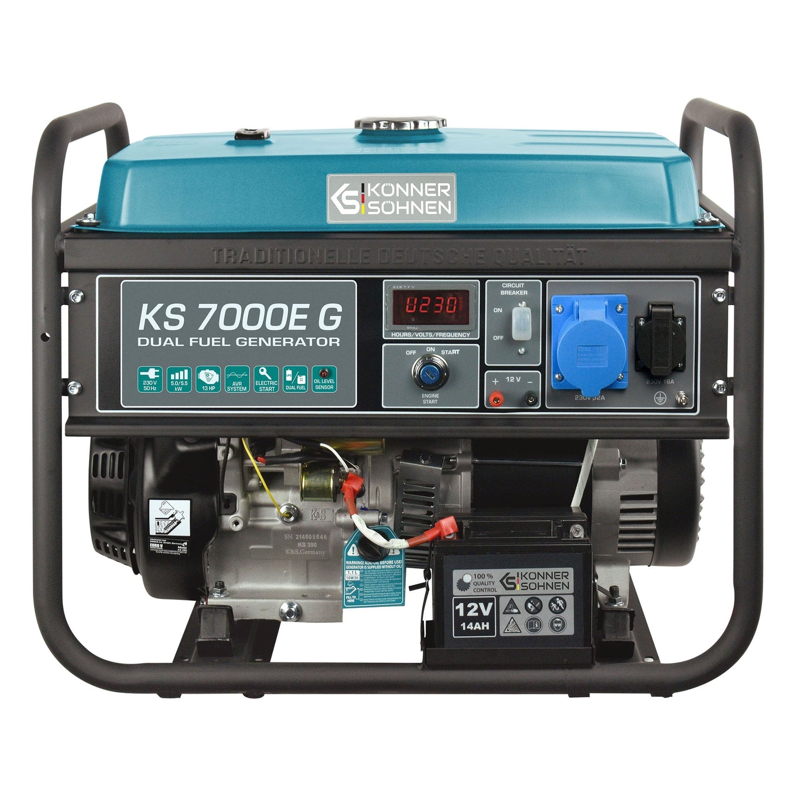 LPG/Benzininis generatorius "Könner & Söhnen" KS 7000E G