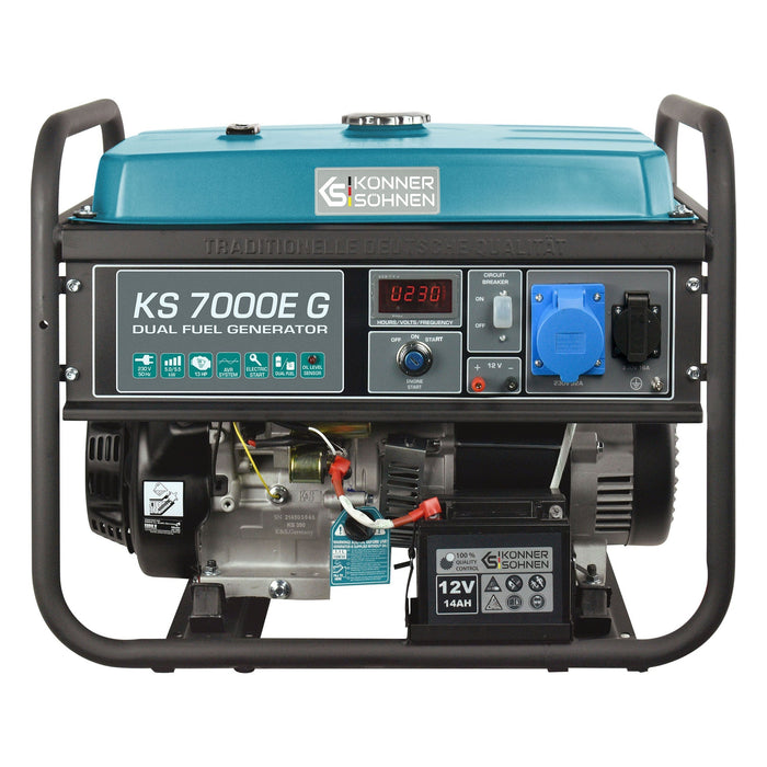 LPG/Benzininis generatorius "Könner & Söhnen" KS 7000E G