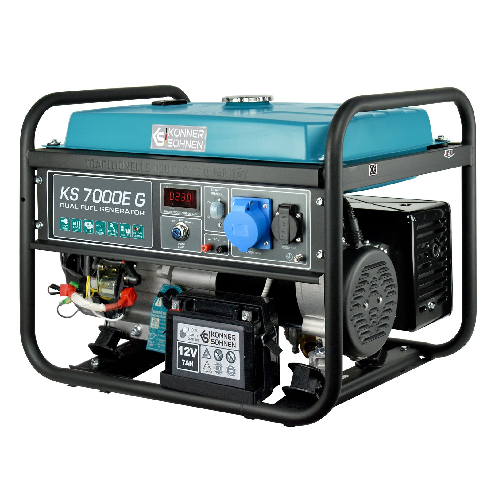 LPG/Benzininis generatorius "Könner & Söhnen" KS 7000E G