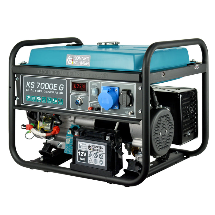 LPG/Benzininis generatorius "Könner & Söhnen" KS 7000E G