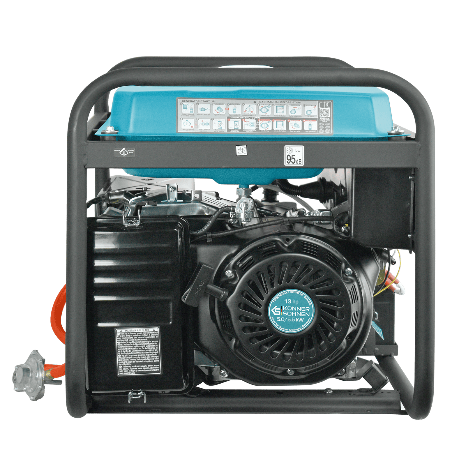 LPG/Benzininis generatorius "Könner & Söhnen" KS 7000E G