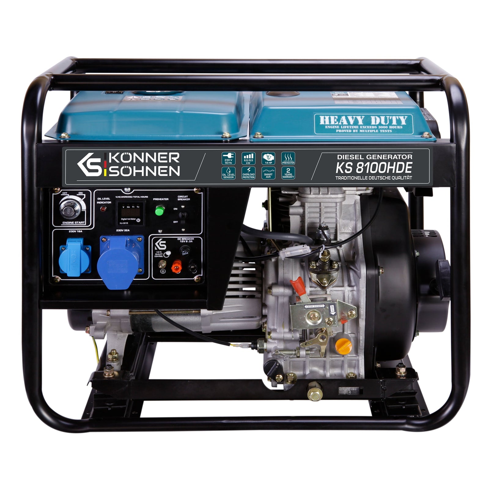 Dyzelinis generatorius "Könner & Söhnen" KS 8100HDE (EURO V)