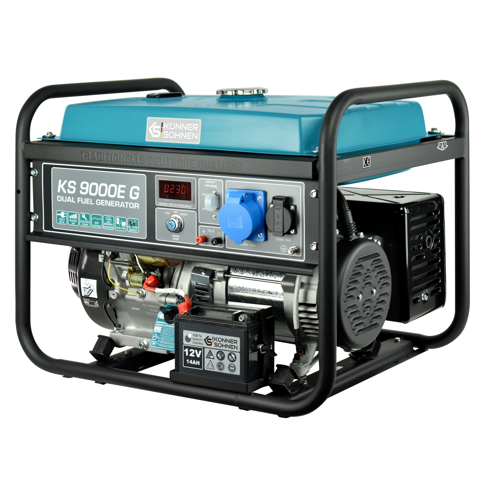 LPG/Benzininis generatorius "Könner & Söhnen" KS 9000E G