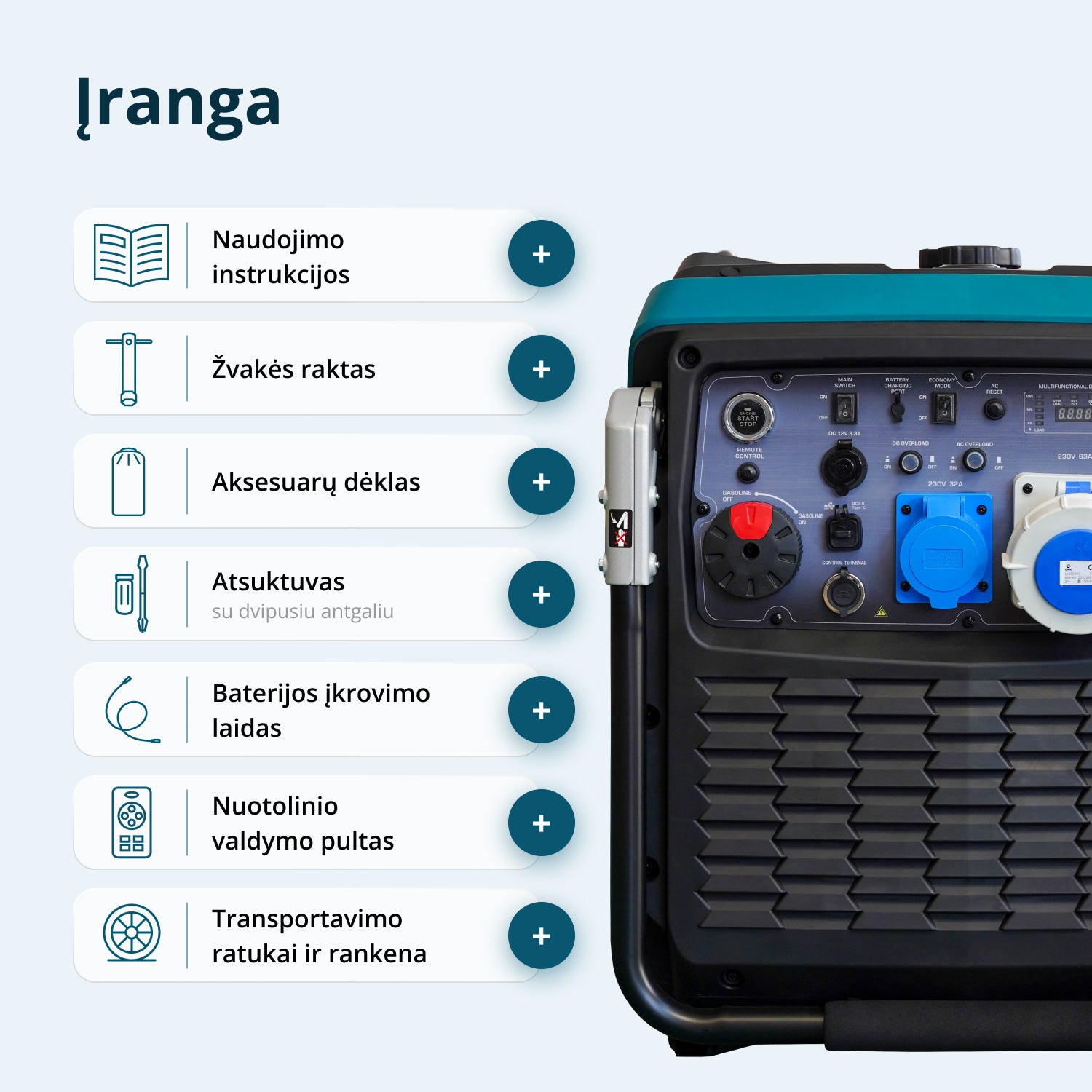 Inverterinis generatorius KS 9500iE S ATSR