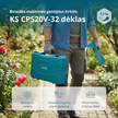 Belaidės elektrinės genėjimo žirklės KS CPS20V-32 dėklas thumbnail