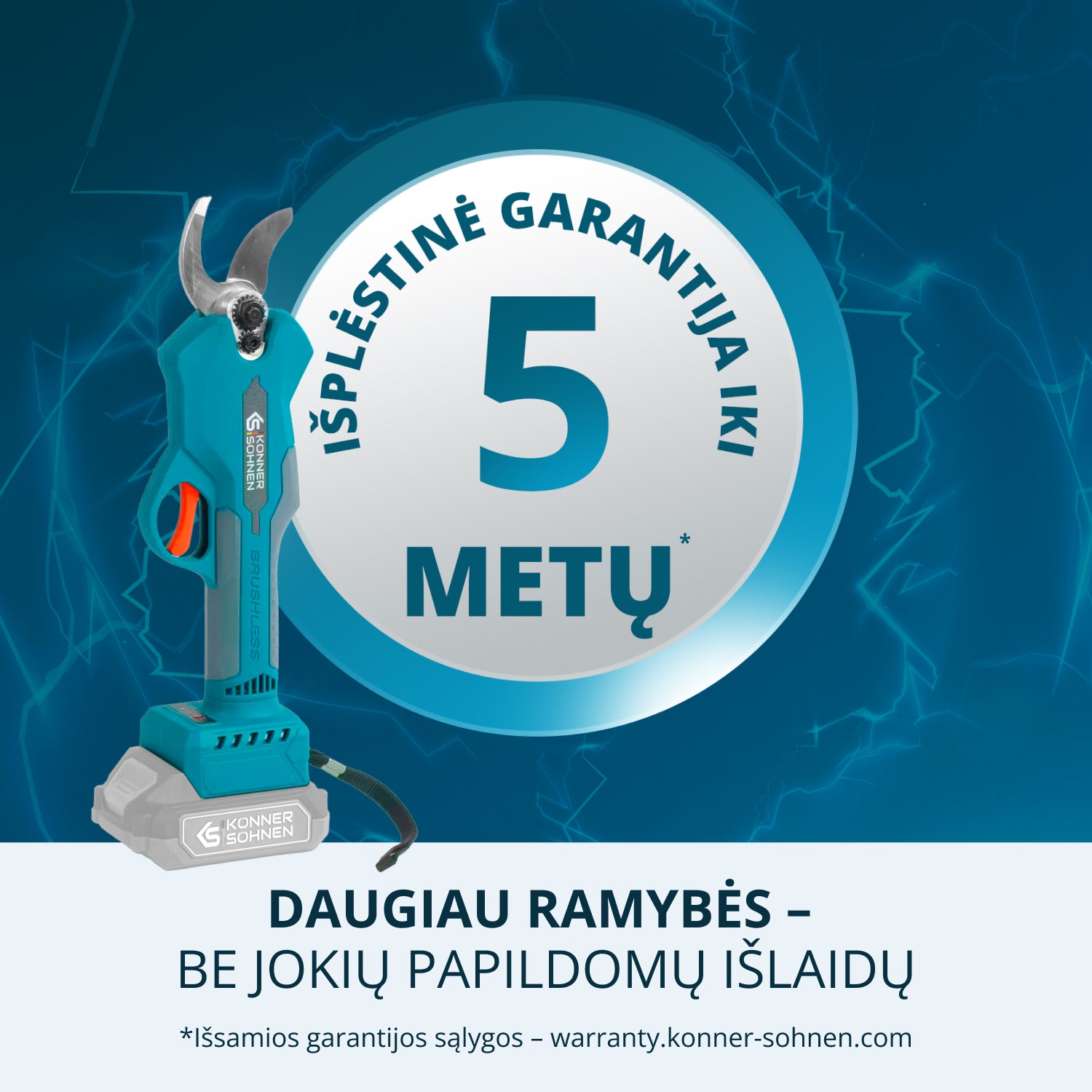 Belaidės elektrinės genėjimo žirklės KS CPS20V-32