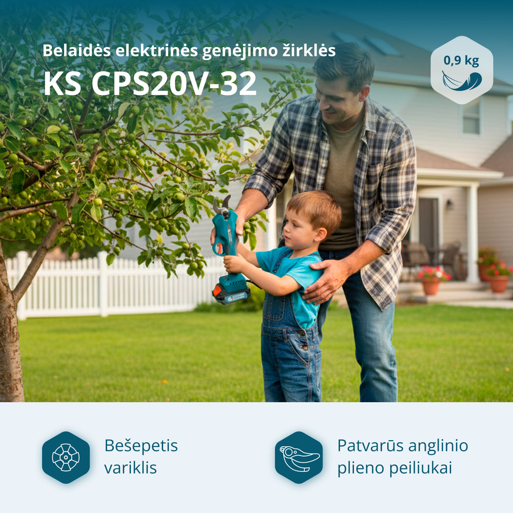 Belaidės elektrinės genėjimo žirklės KS CPS20V-32