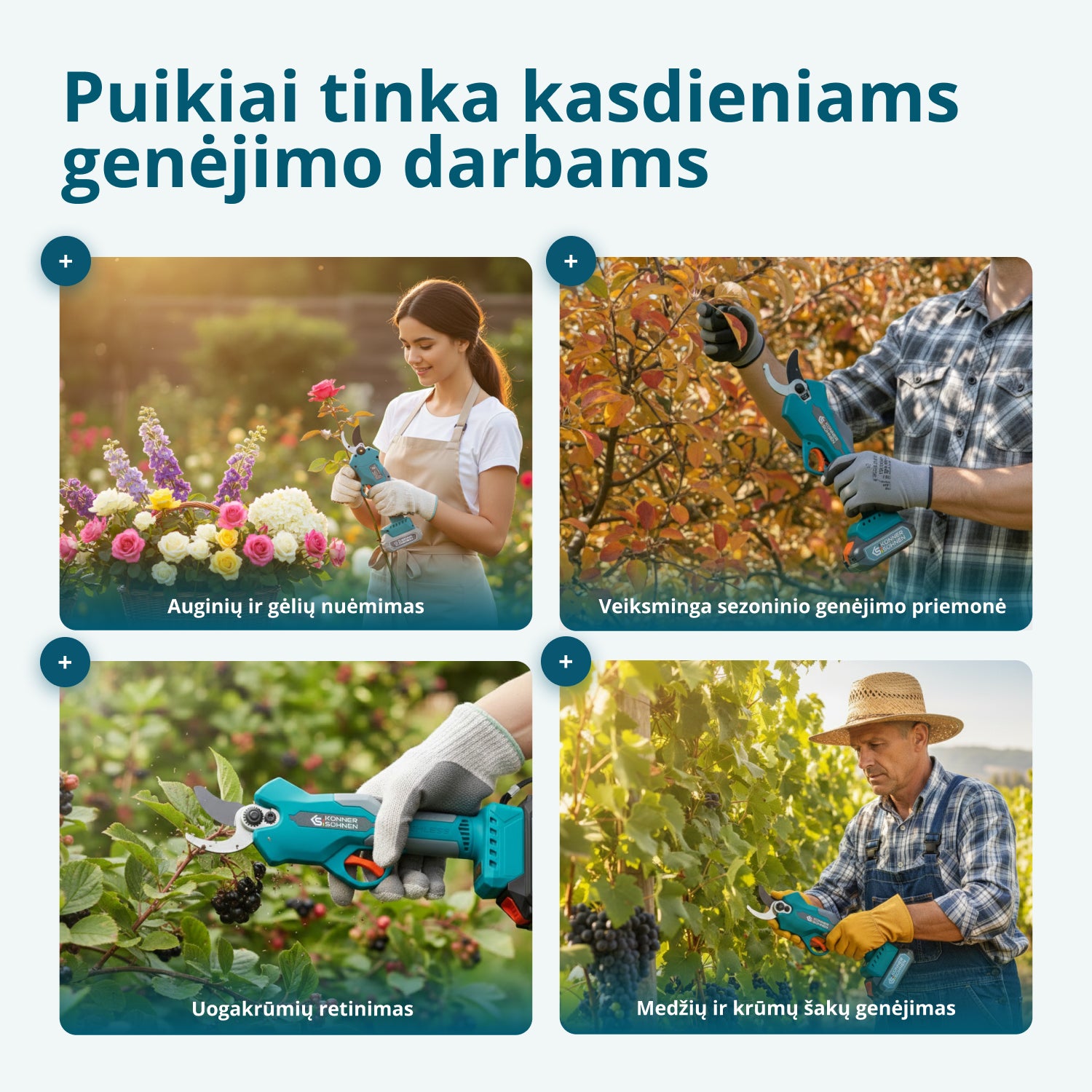 Belaidės elektrinės genėjimo žirklės KS CPS20V-32