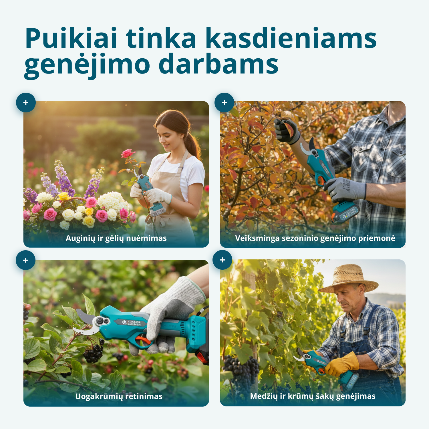 Belaidės elektrinės genėjimo žirklės KS CPS20V-32