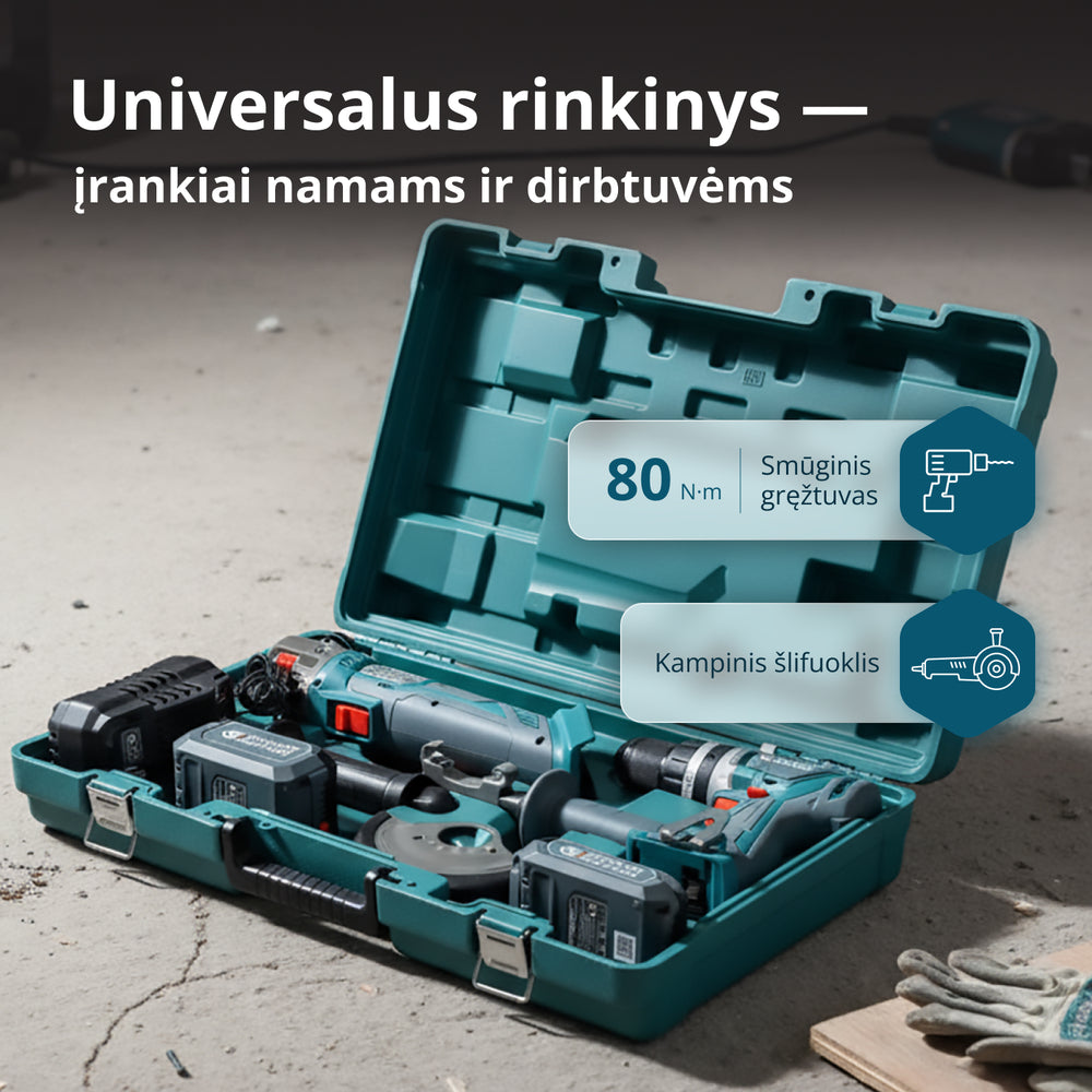Belaidis pagrindinis rinkinys KS IDAGB 20V RINKINYS 1