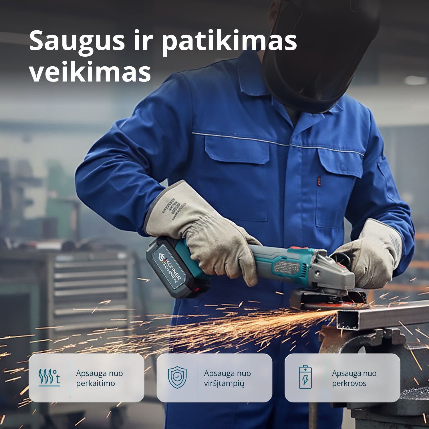 Belaidis pagrindinis rinkinys KS IDAGB 20V RINKINYS 1