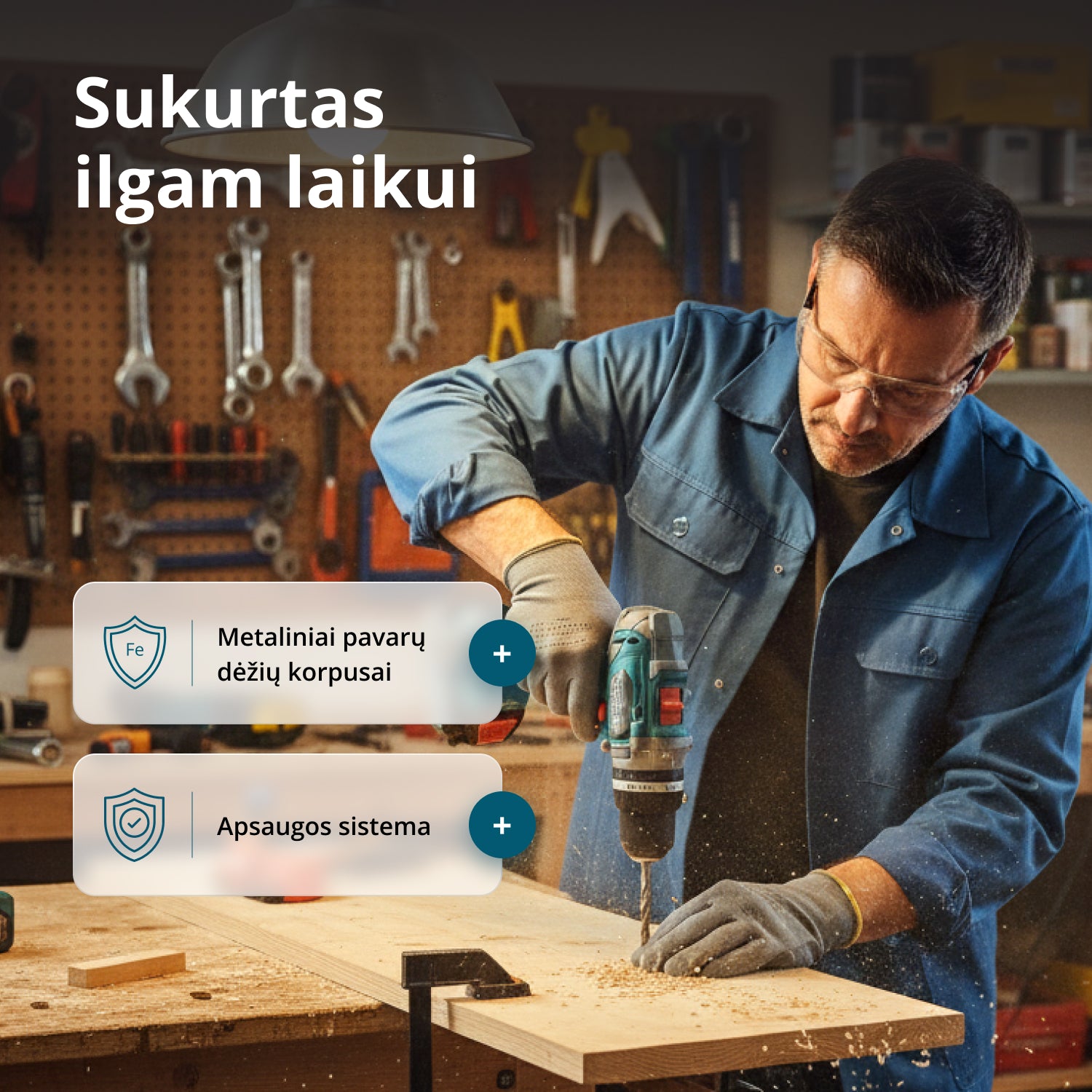 Belaidis pagrindinis rinkinys 2in1 KS IDISD 20V SET 2