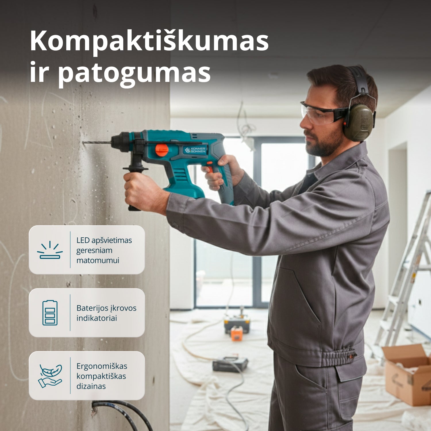 Belaidis pagrindinis rinkinys 3in1 KS RHAGD 20V SET 3