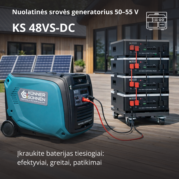 KS 48VS-DC nuolatinės srovės generatorius, versija 50–55V
