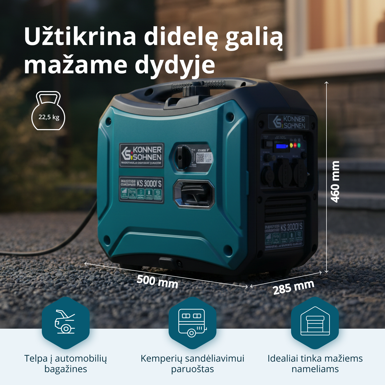 Inverterinis generatorius KS 3000i S