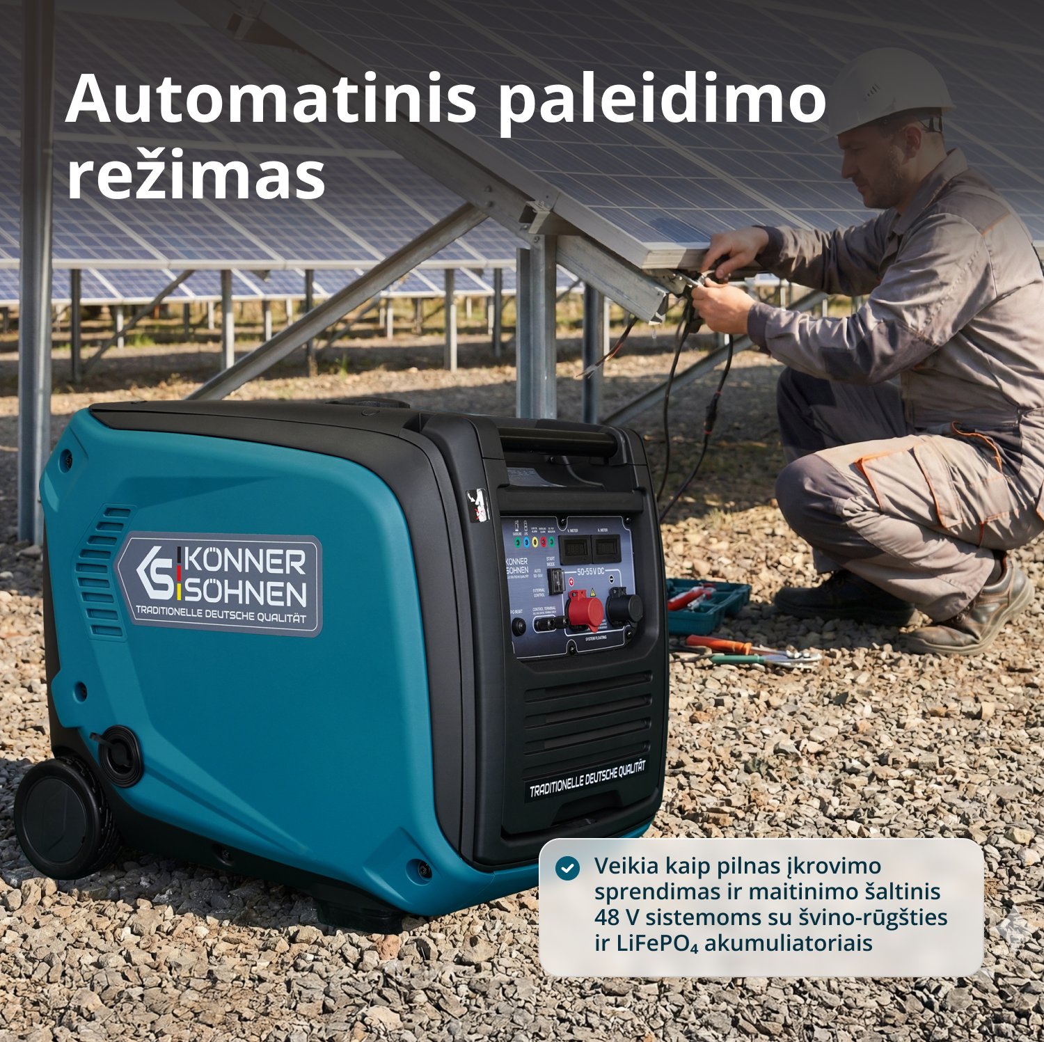 KS 48VGS-DC Nuolatinės srovės generatorius, versija 50–55V