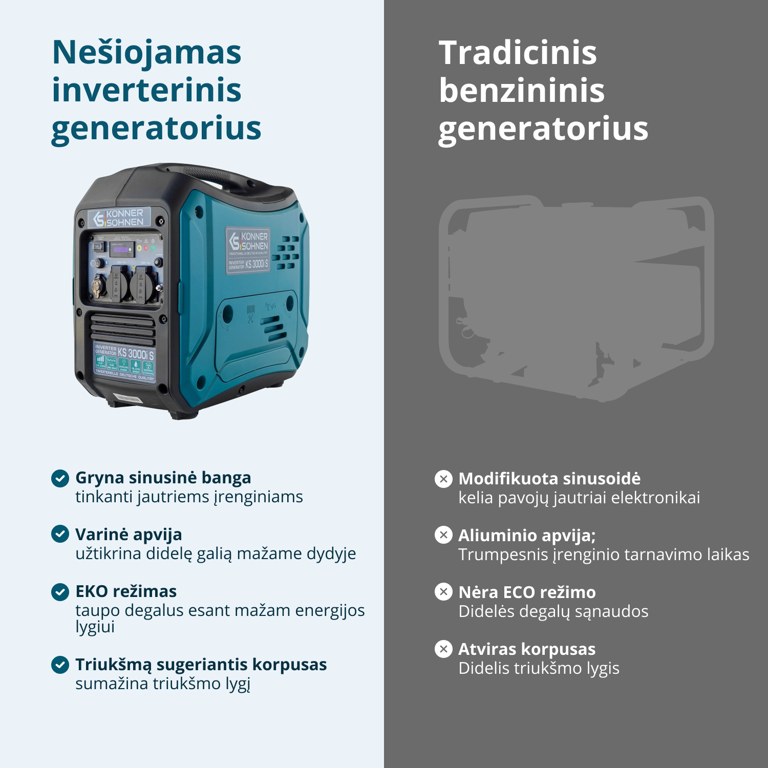 Inverterinis generatorius KS 3000i S