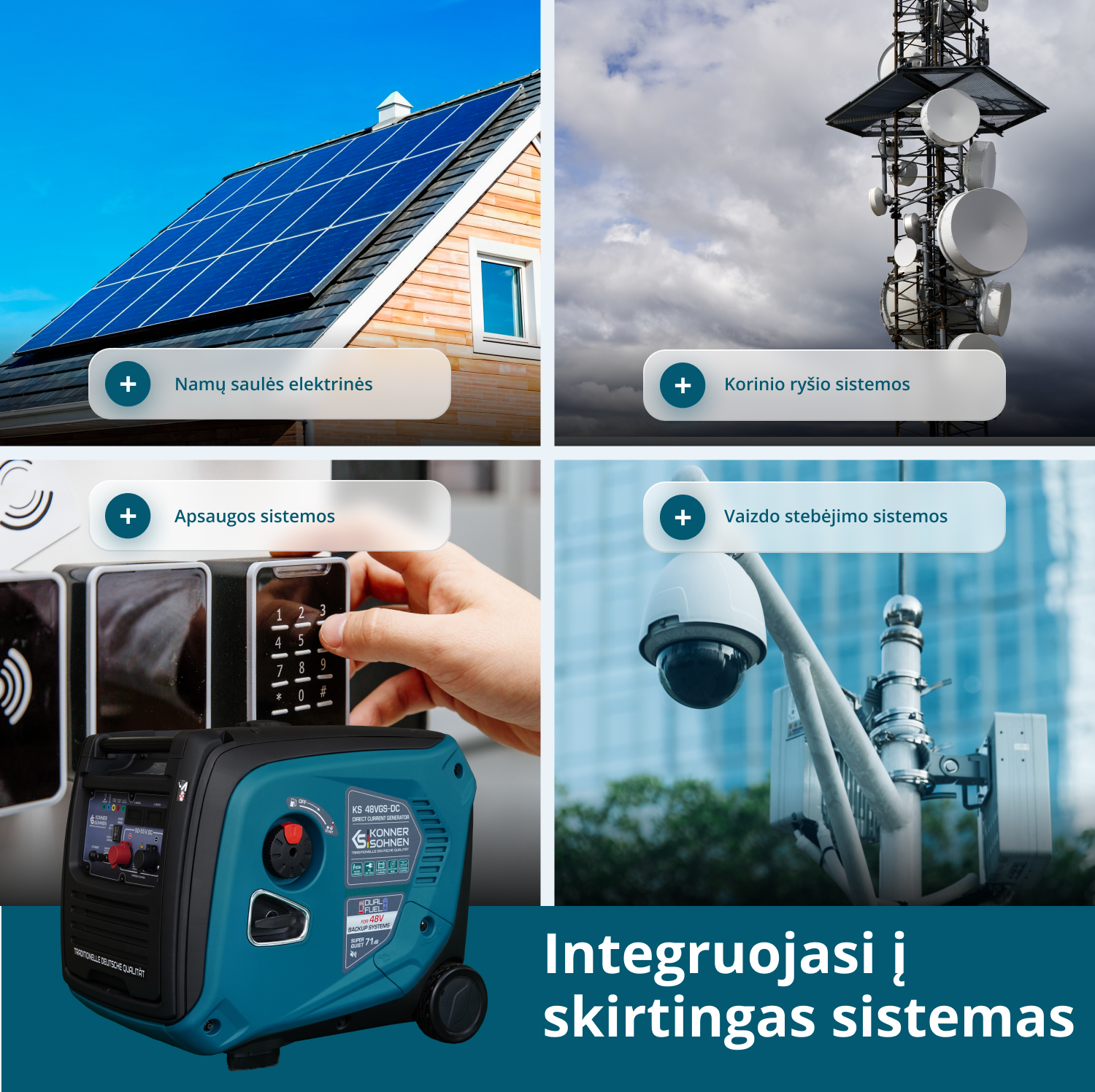 KS 48VGS-DC Nuolatinės srovės generatorius, versija 50–55V