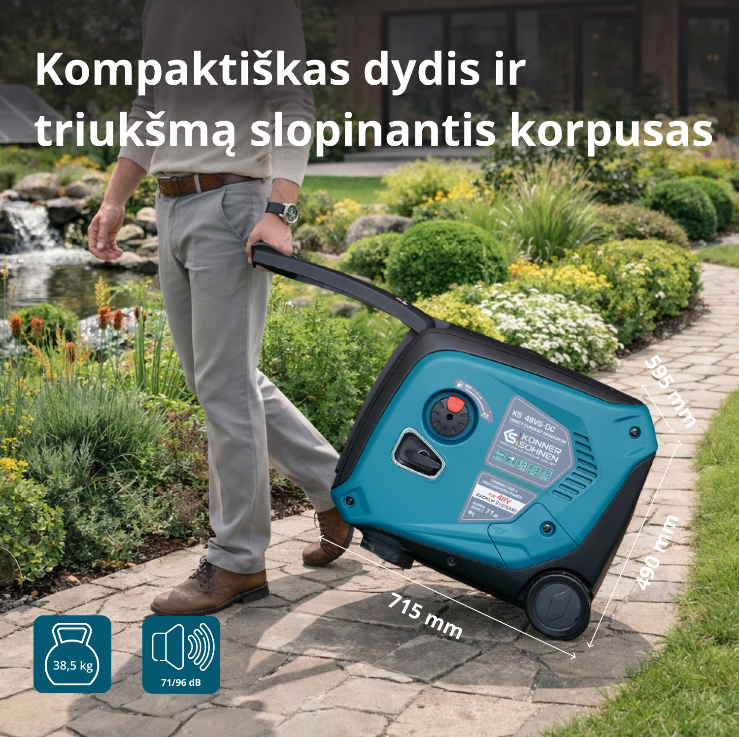 KS 48VS-DC Nuolatinės srovės generatorius, versija 50–55V