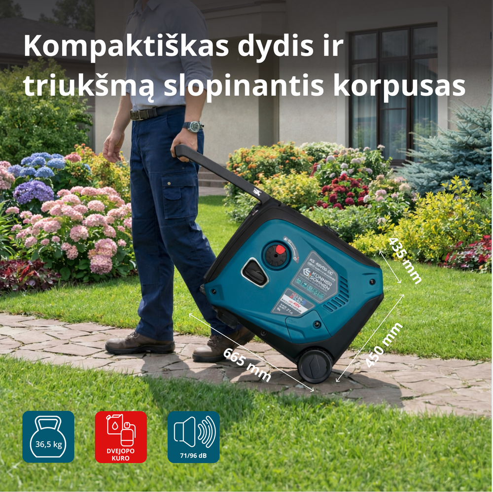 KS 48VGS-DC nuolatinės srovės generatorius, versija 50–55V