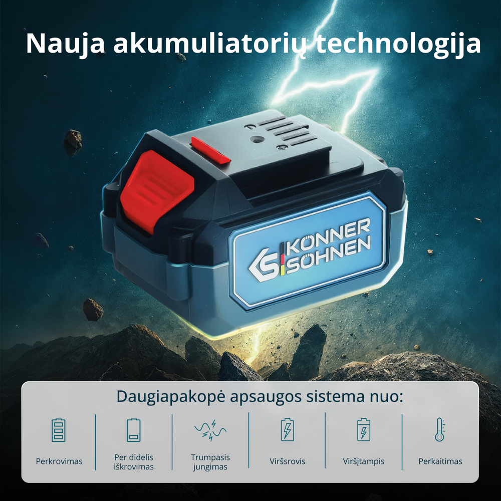 Belaidės elektrinės genėjimo žirklės KS CPS20V-40