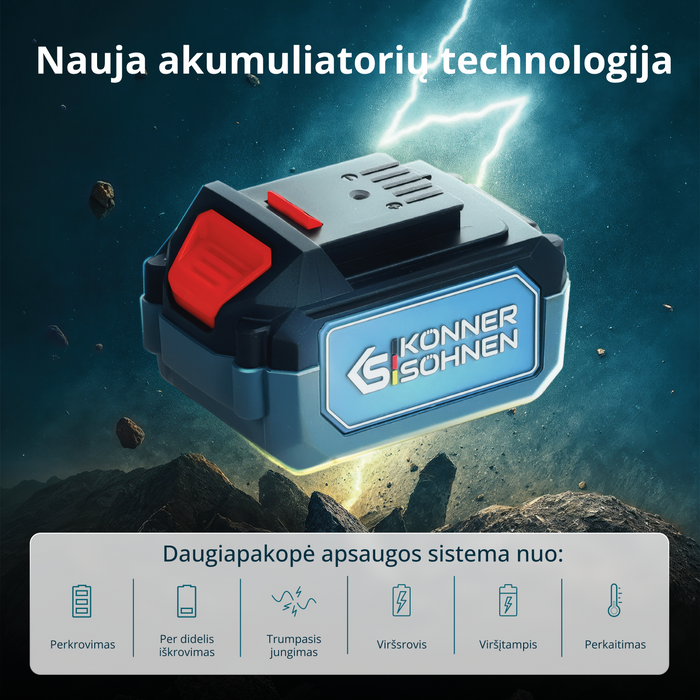 Belaidės elektrinės genėjimo žirklės KS CPS20V-40