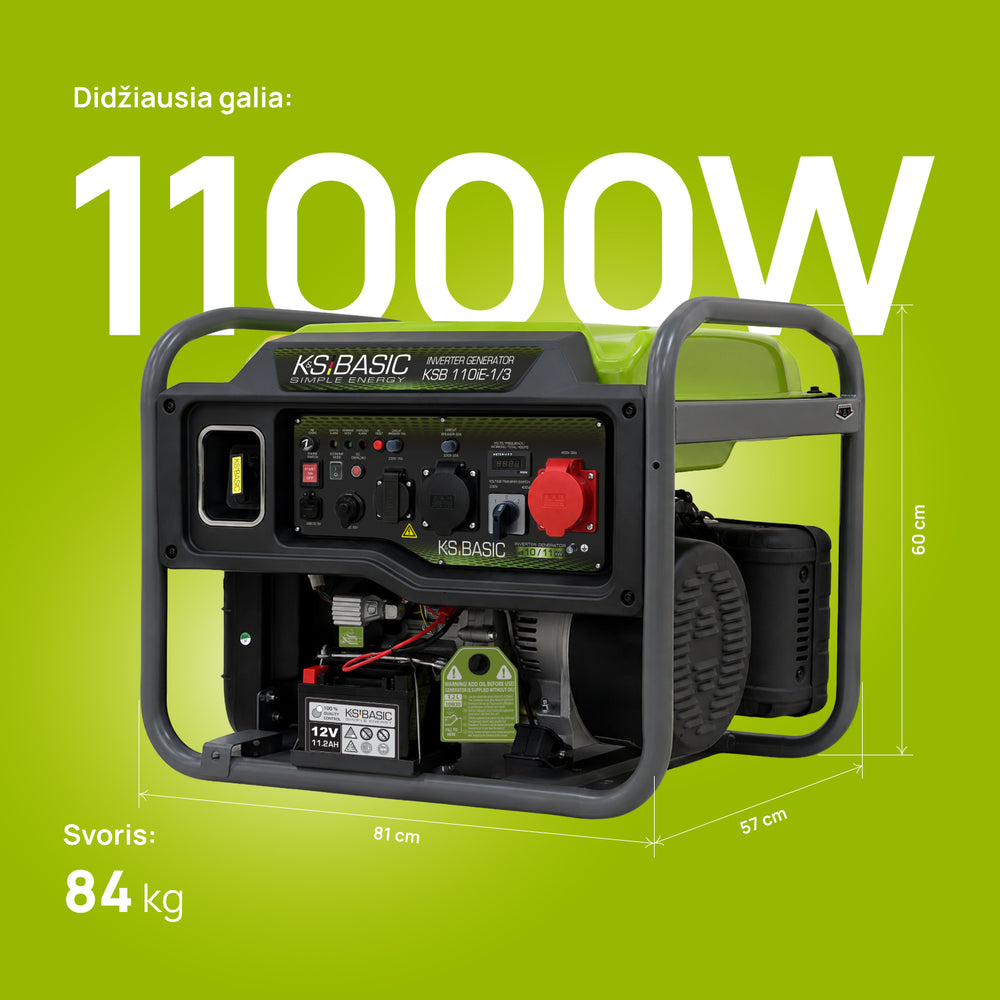 Inverterinis generatorius KSB 110iE-1/3