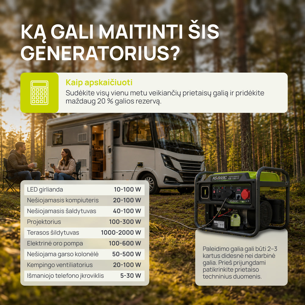 Inverterinis generatorius KSB 110iE-1/3