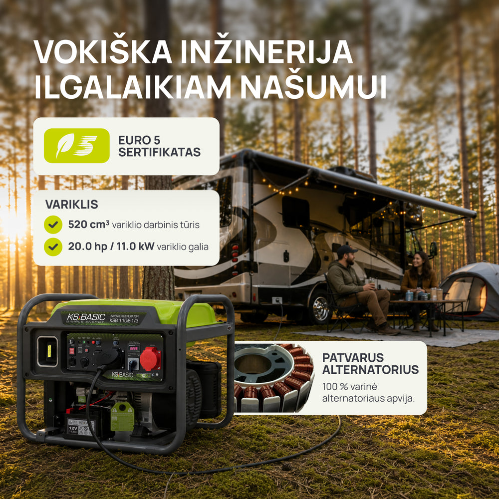 Inverterinis generatorius KSB 110iE-1/3
