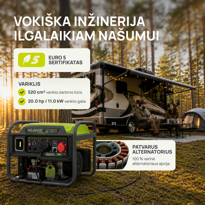 Inverterinis generatorius KSB 110iE-1/3