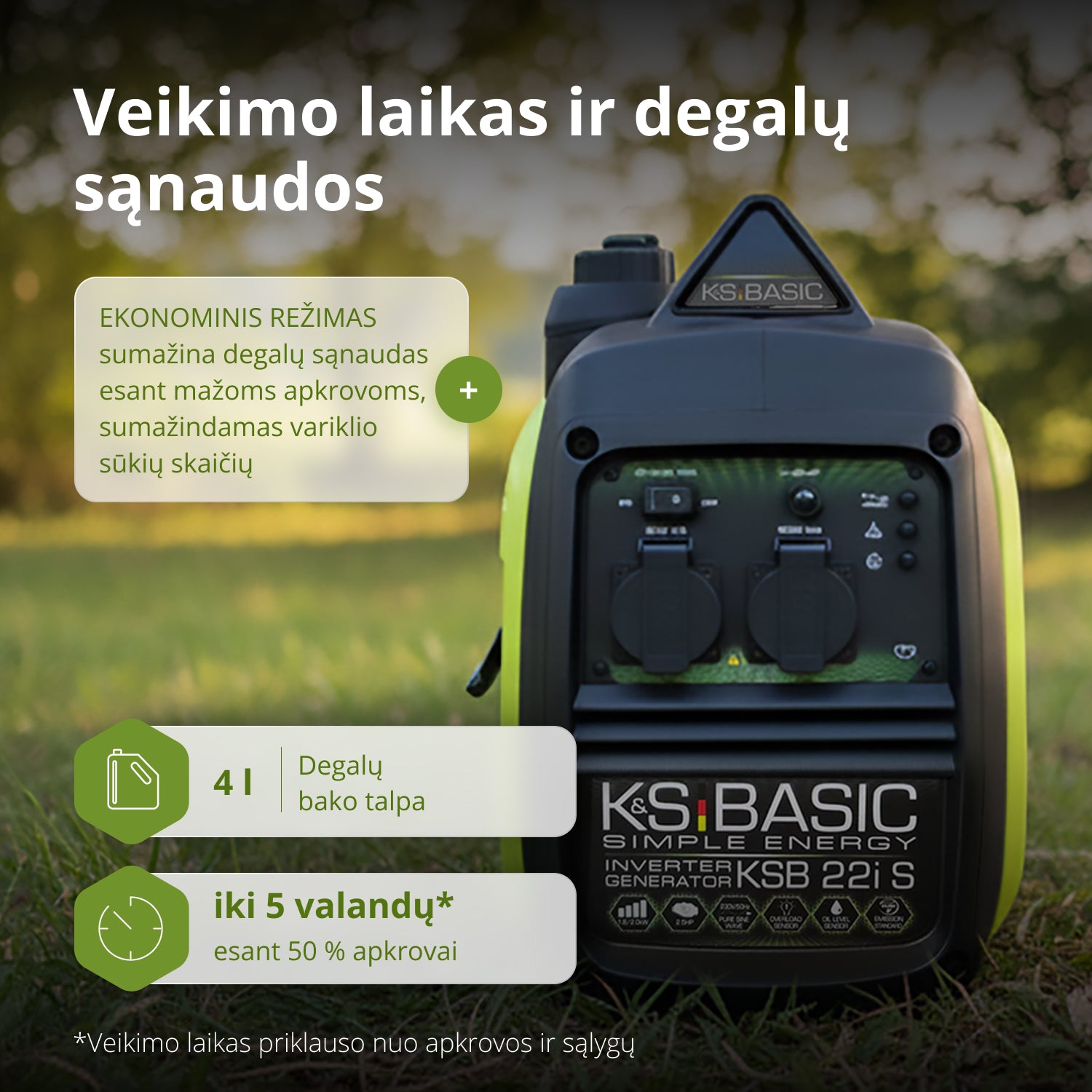 Inverterinis generatorius KSB 22i S