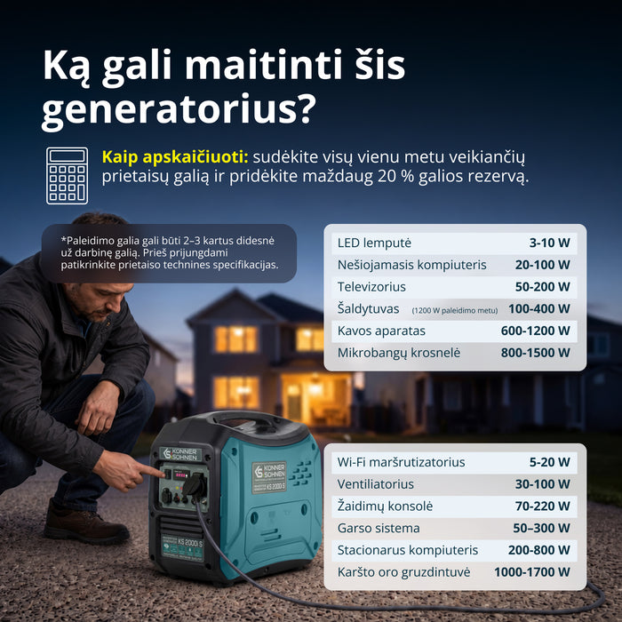 Inverterinis generatorius KS 2000i S