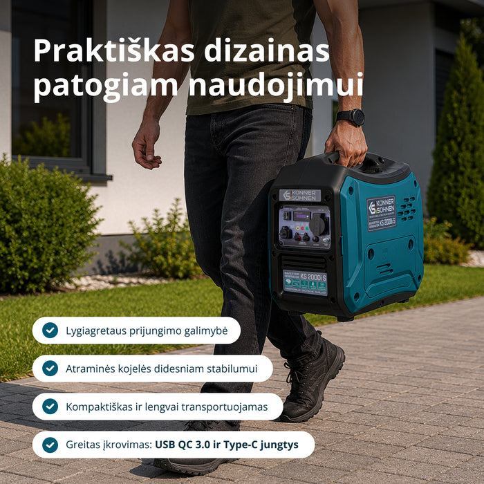 Inverterinis generatorius KS 2000i S