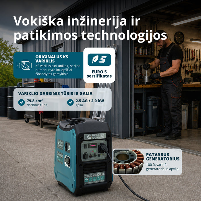 Inverterinis generatorius KS 2000i S