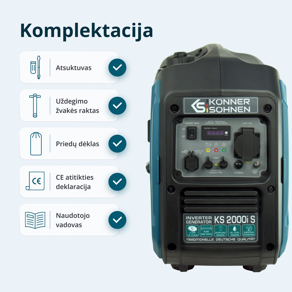 Inverterinis generatorius KS 2000i S