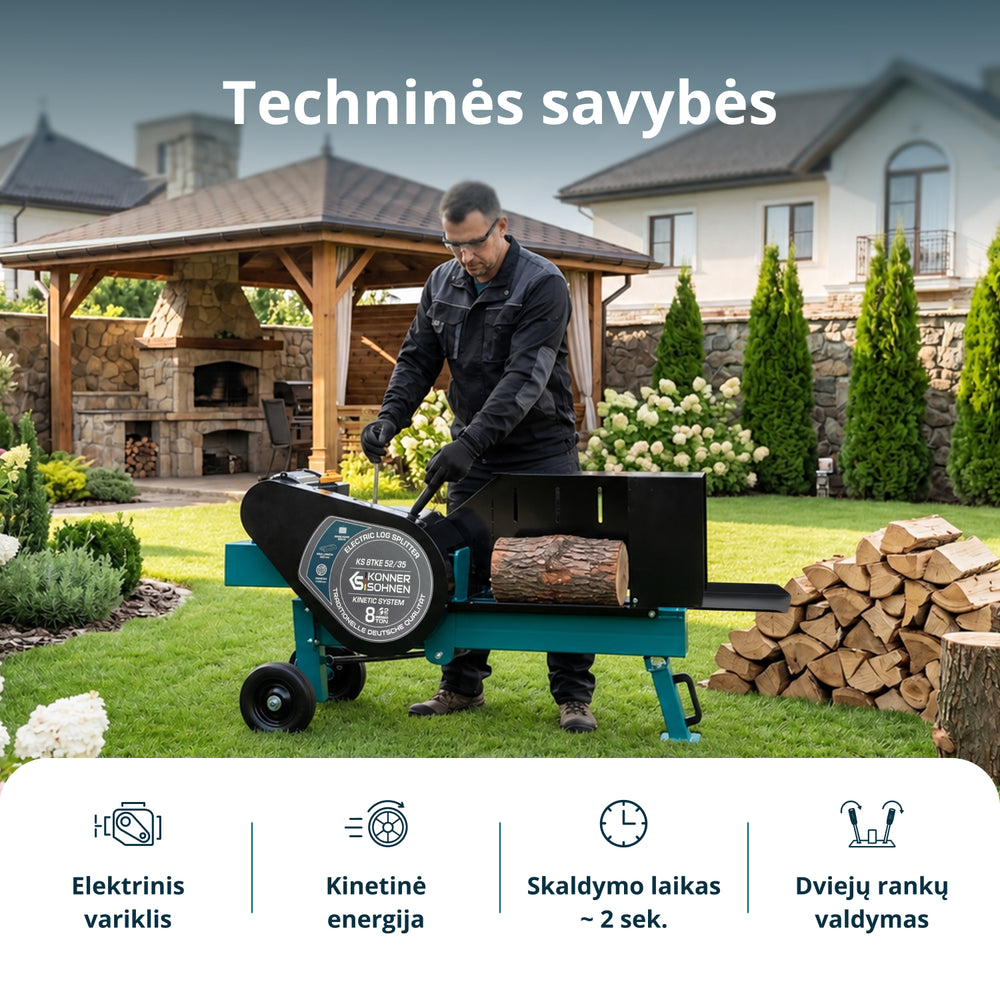 Elektrinis malkų skaldytuvas KS 8TKE 52/35